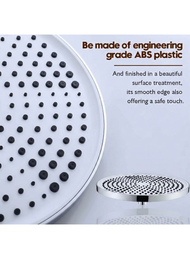 Luxury 10-Inch Round Rainfall Shower Head, Large 254mm Overhead Showerhead with 264 Anti-Clog Nozzles, High Pressure Micro-Droplet Technology, Adjustable Swivel Joint, Easy Tool-Free InstallationLuxury 10-Inch Round Rainfall Shower Head, Large 254mm Overhead Showerhead with 264 Anti-Clog Nozzles, High Pressure Micro-Droplet Technology, Adjustable Swivel Joint, Easy Tool-Free Installation - Image 5